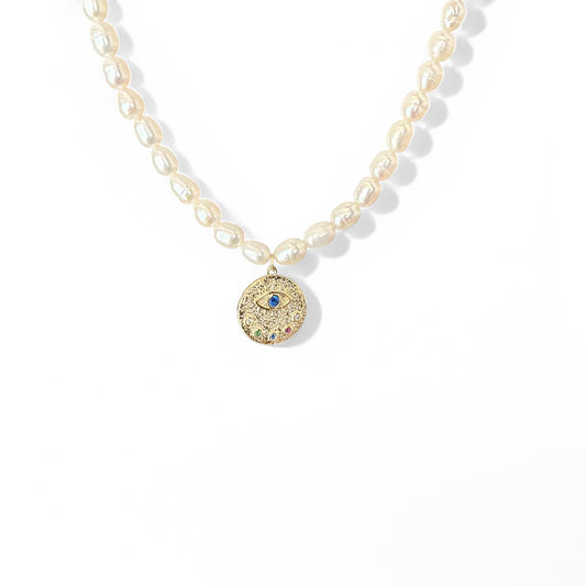 Nadia 14k Rhodium Plated Necklace