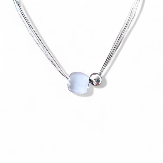 Tessa 45cm Rhodium Plated Necklace