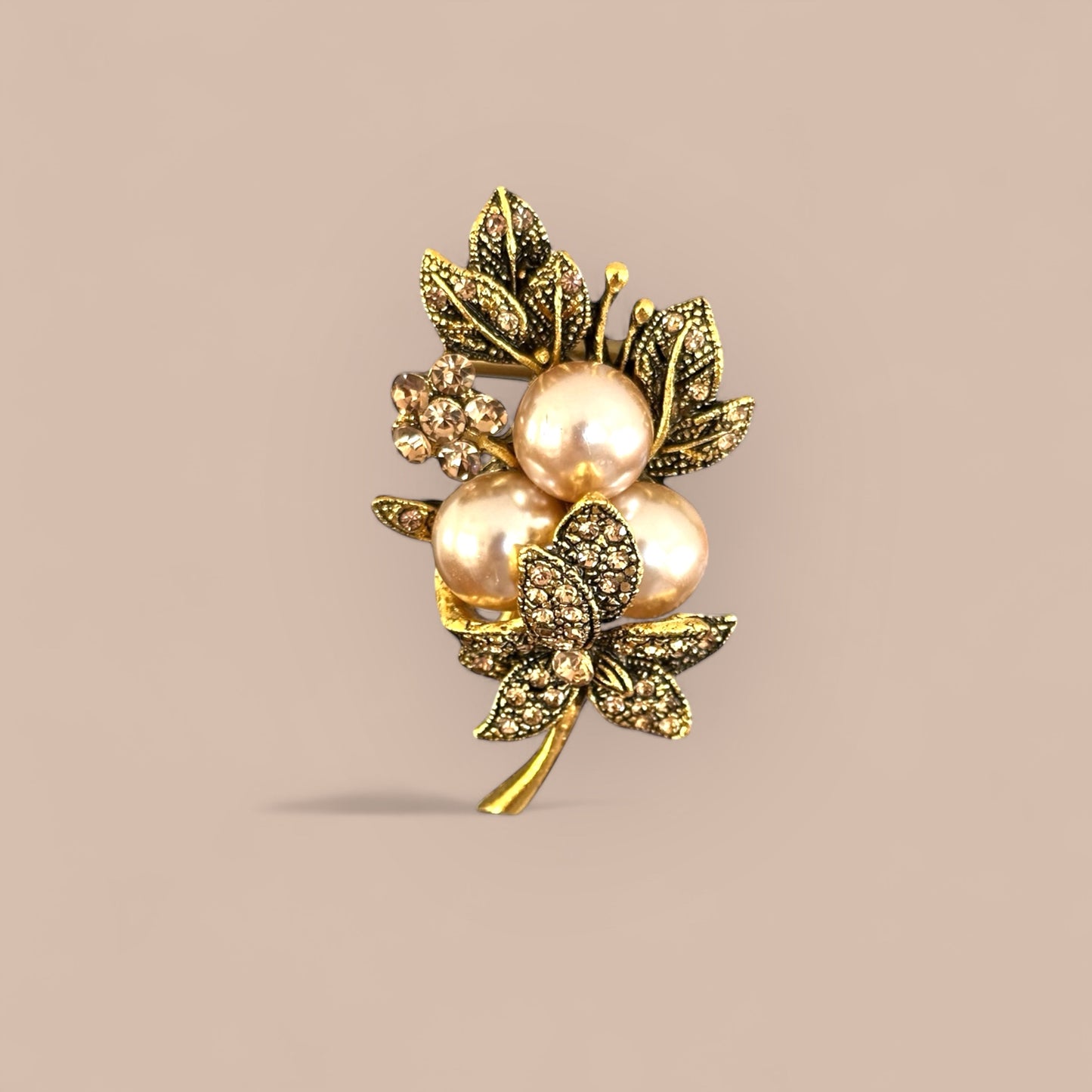 Nancy Brass Plated Brooch