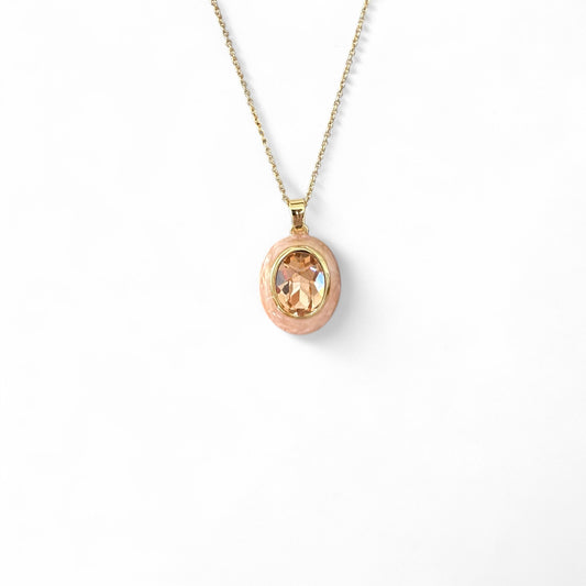 Aerra 14K Rhodium Plated Necklace