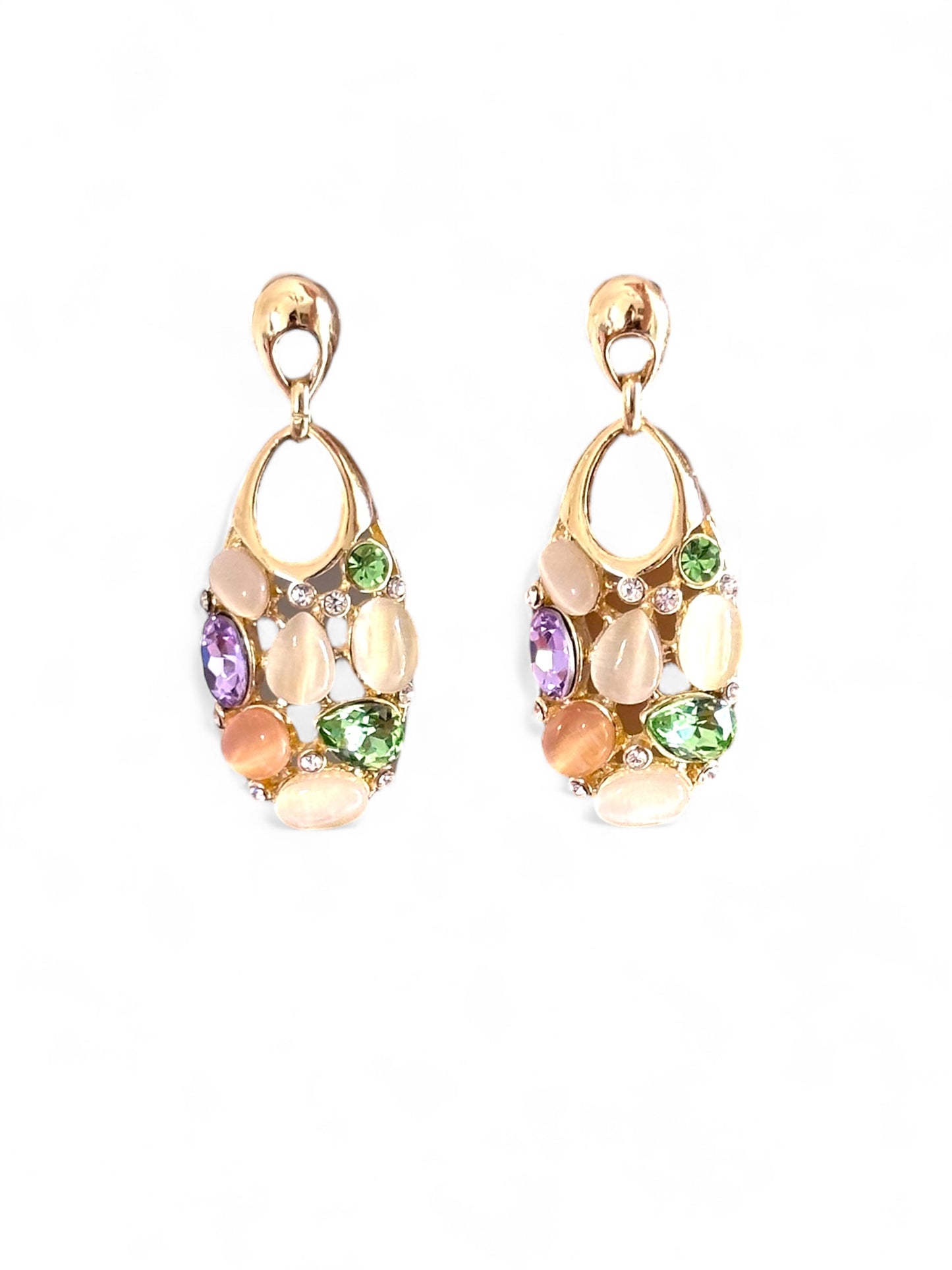 Anita 14K Rhodium Plated Dangle Earrings