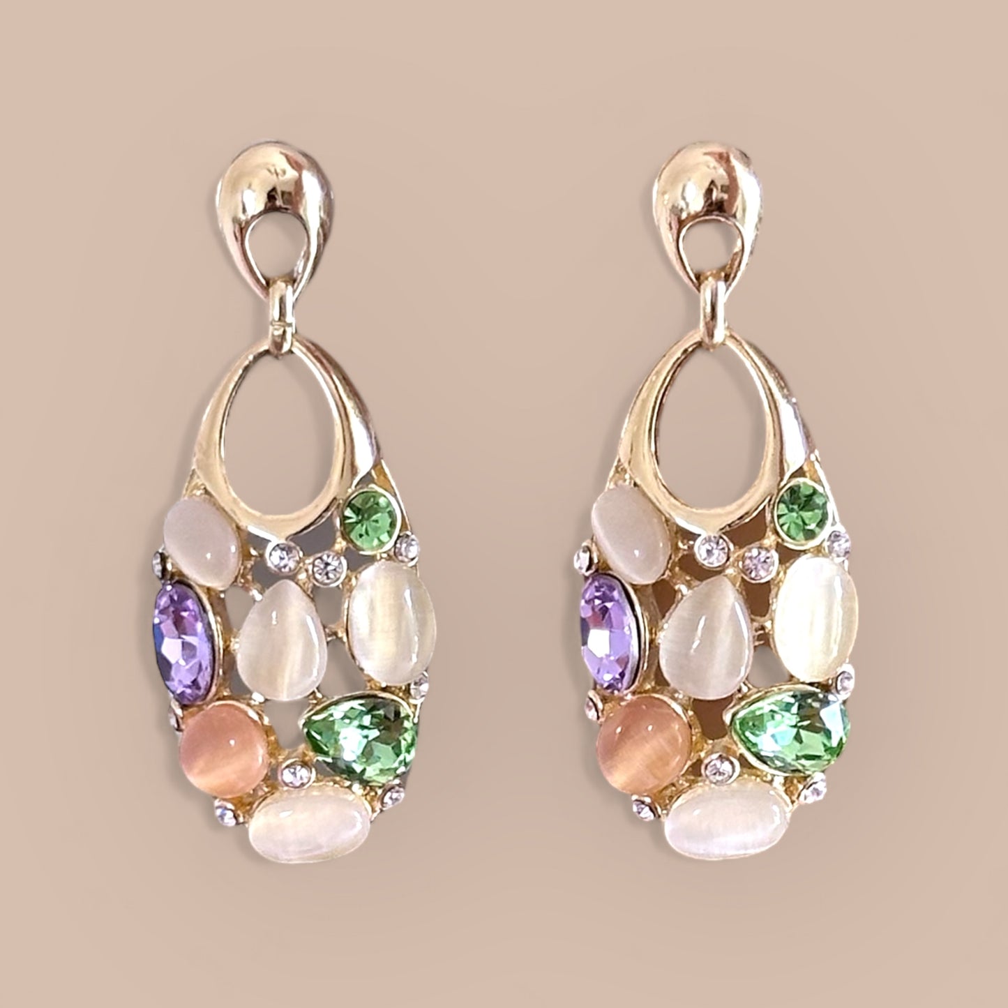 Anita 14K Rhodium Plated Dangle Earrings
