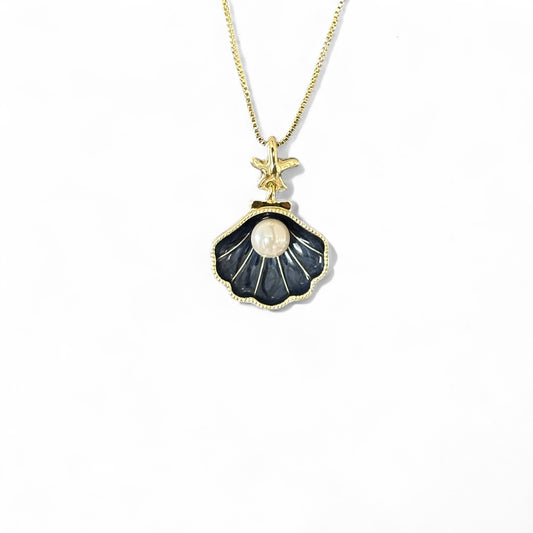Solennea Navy Blue 14k Color Rhodium Plated Necklace