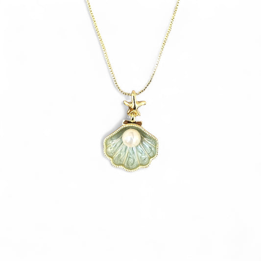 Solennea Green 14k Color Rhodium Plated Necklace