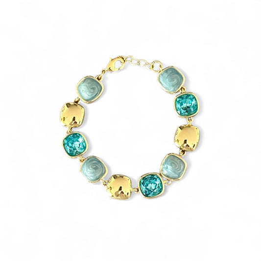 Blue Mano 14K Rhodium Plated Bracelet