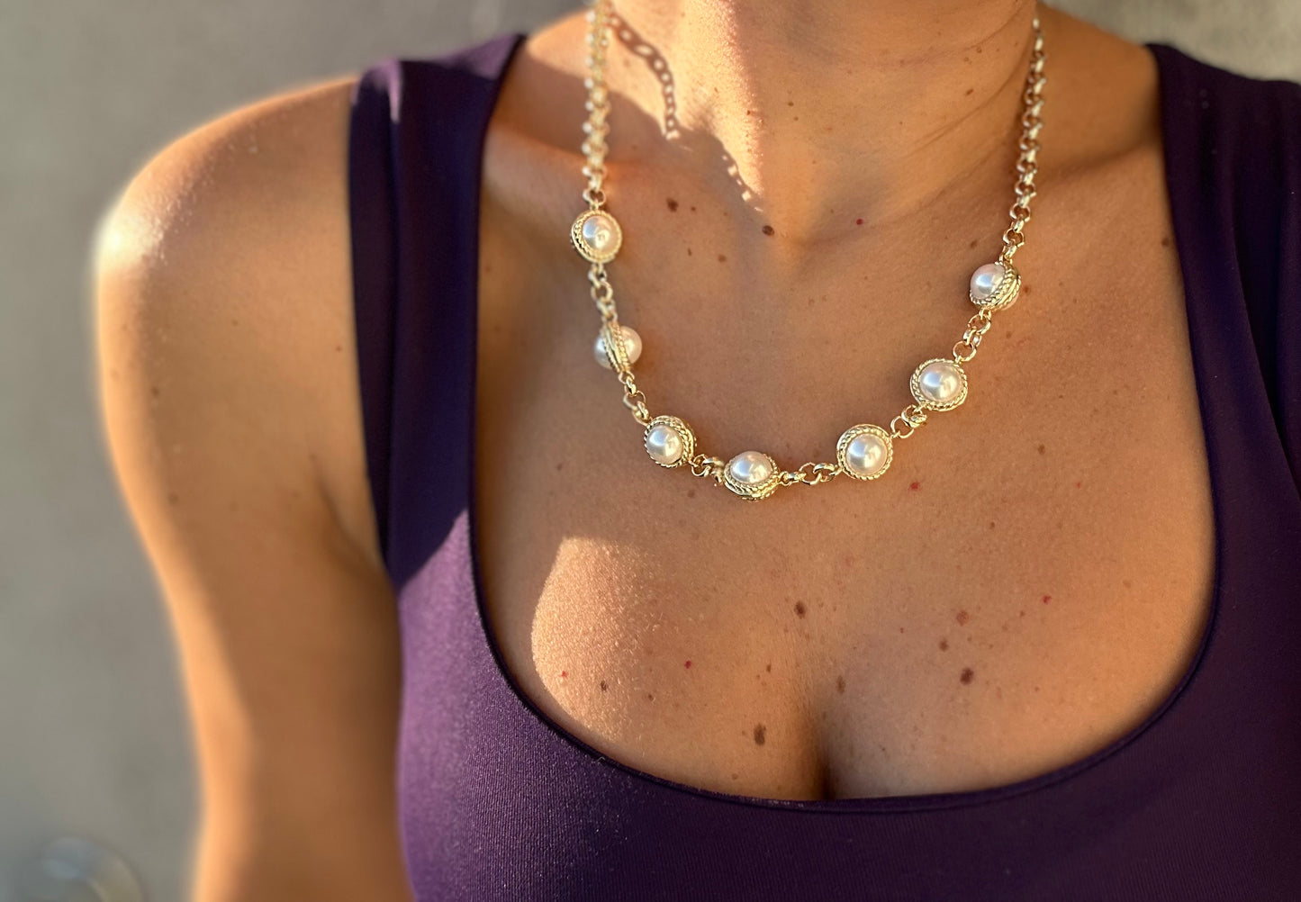 Opulent Ember Brass Plated Necklace
