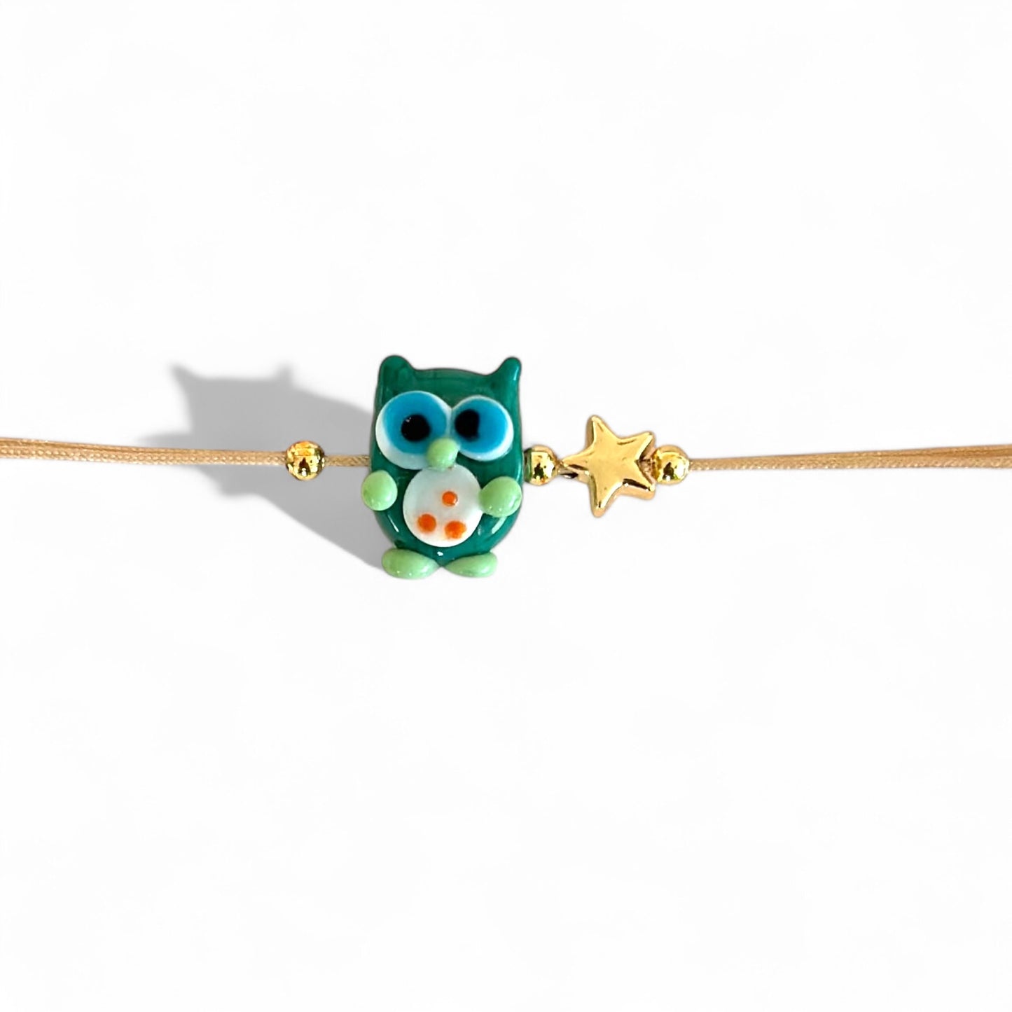 Owl Murano Glass Bracelet