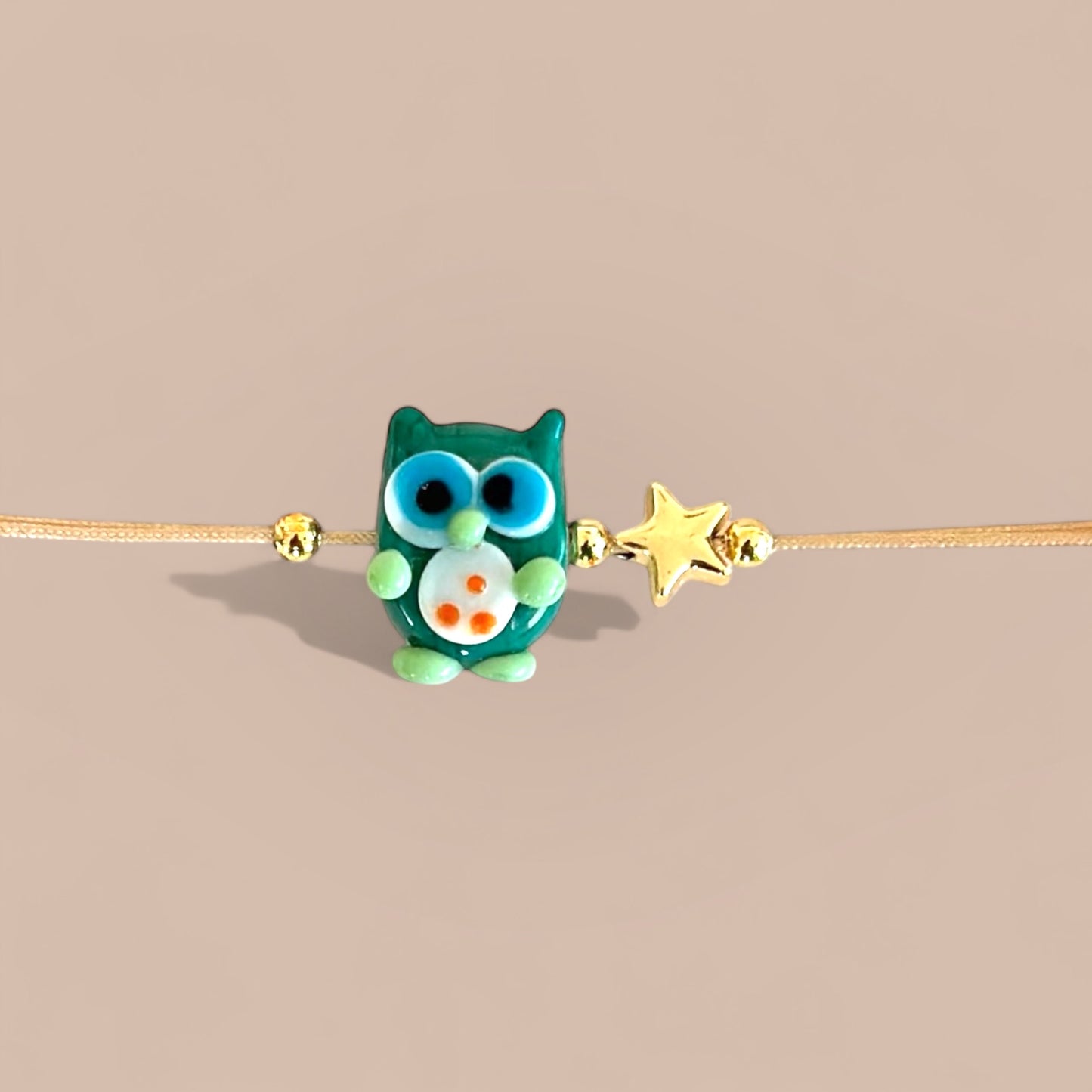 Owl Murano Glass Bracelet