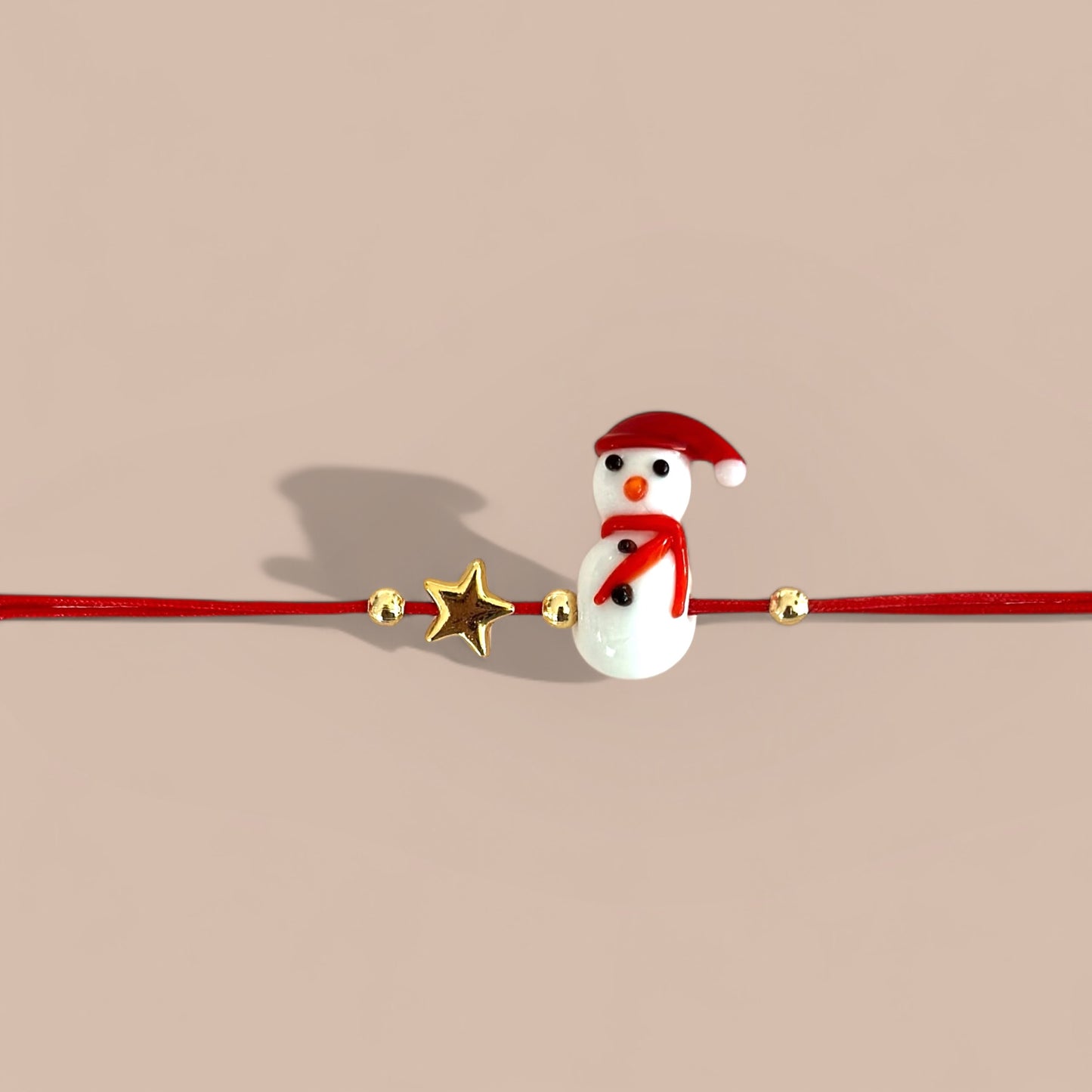 Snowman Murano Glass Bracelet