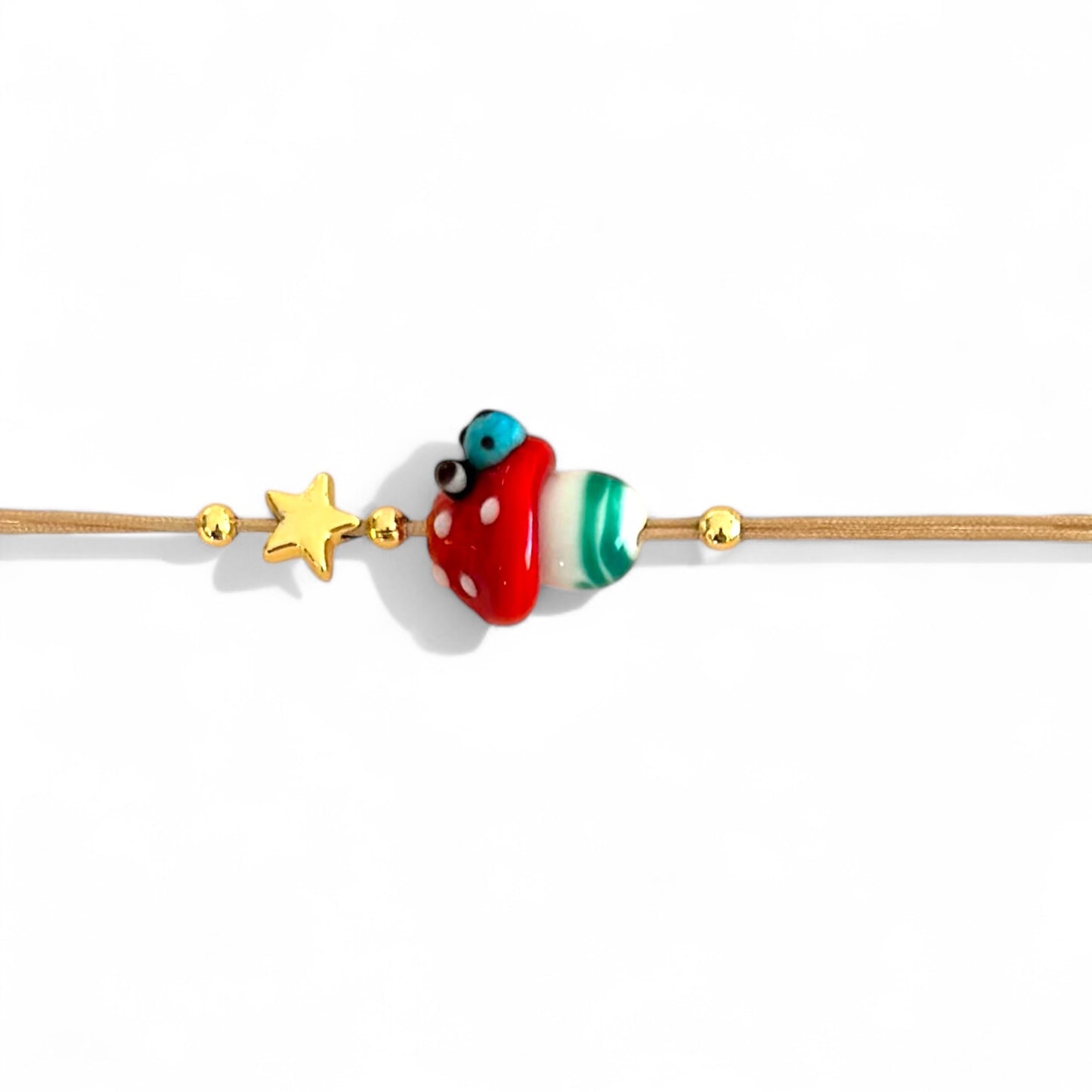 Mushroom Murano Glass Bracelet