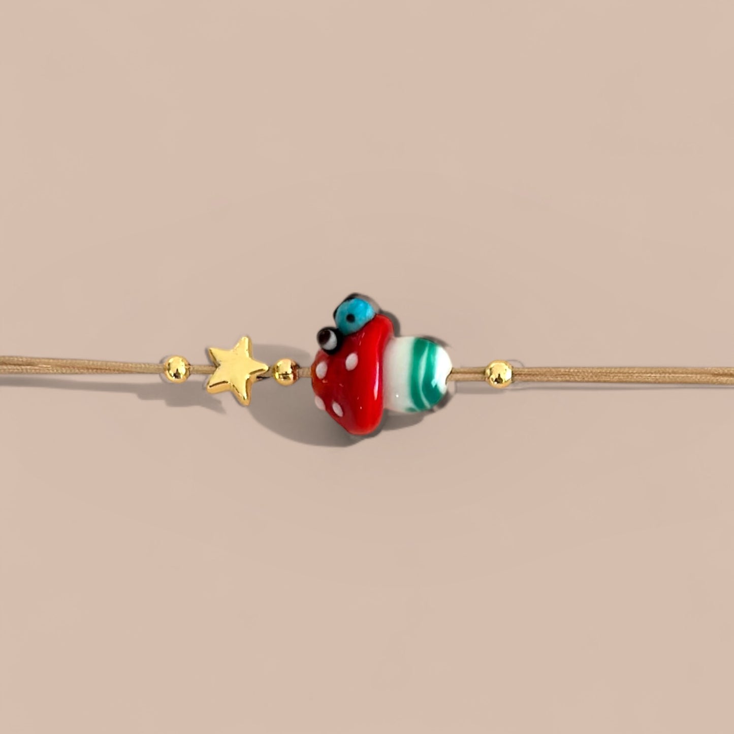 Mushroom Murano Glass Bracelet