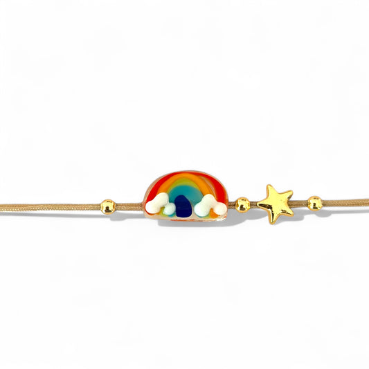 Rainbow Murano Glass Bracelet
