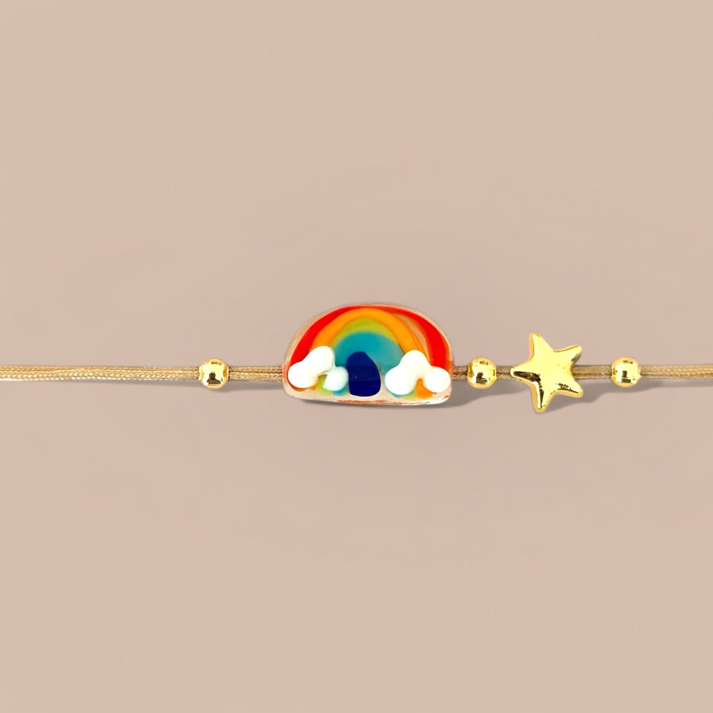 Rainbow Murano Glass Bracelet