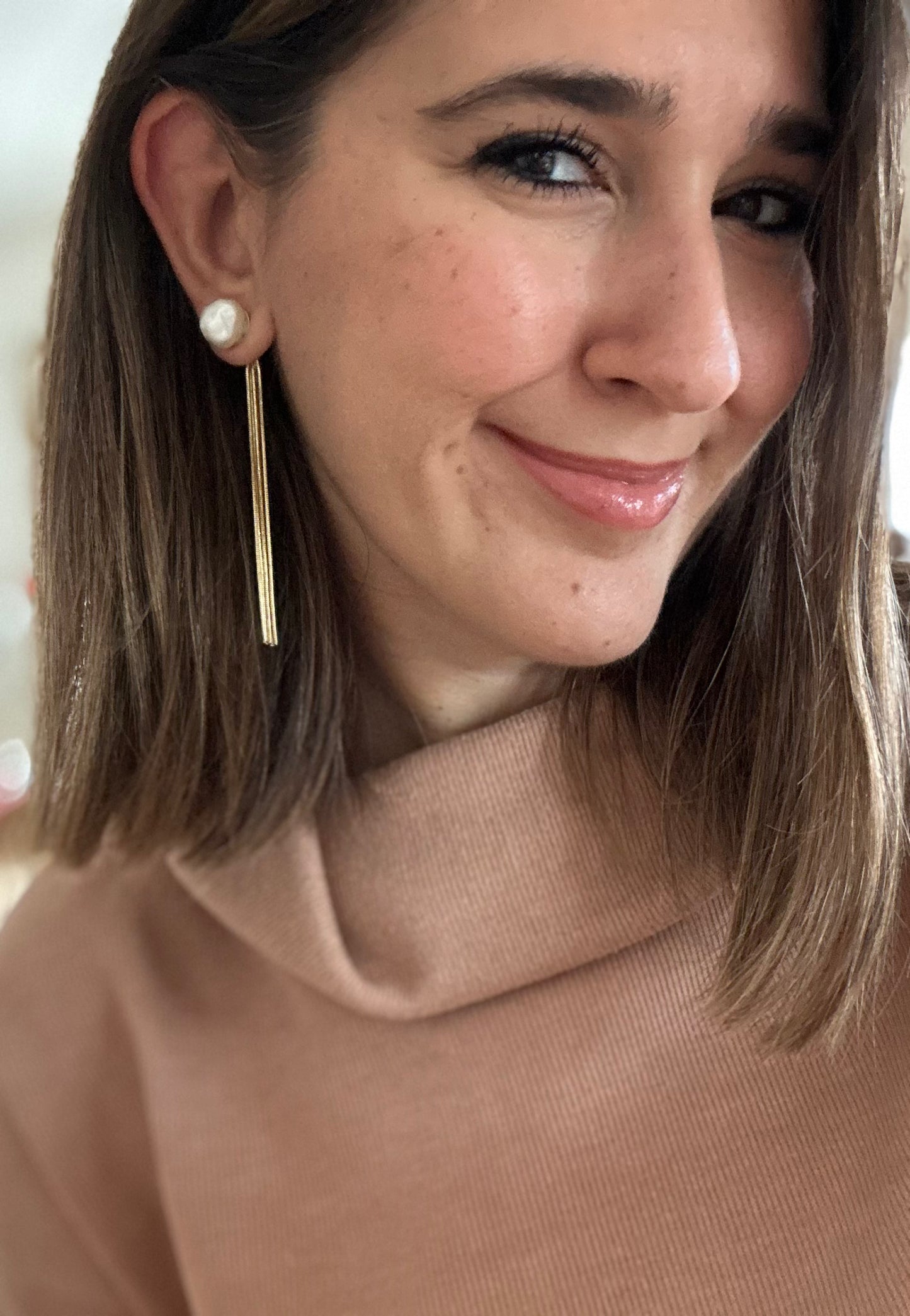 Henna 14K Rhodium Plated Dangle Earrings