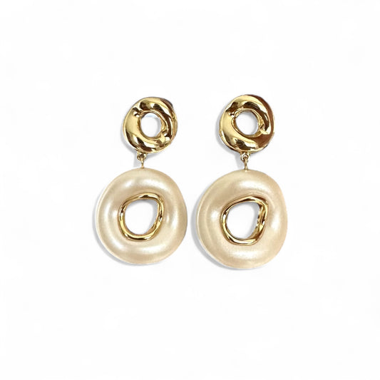 Nova 14K Rodyum Kaplama Sallantılı Küpe