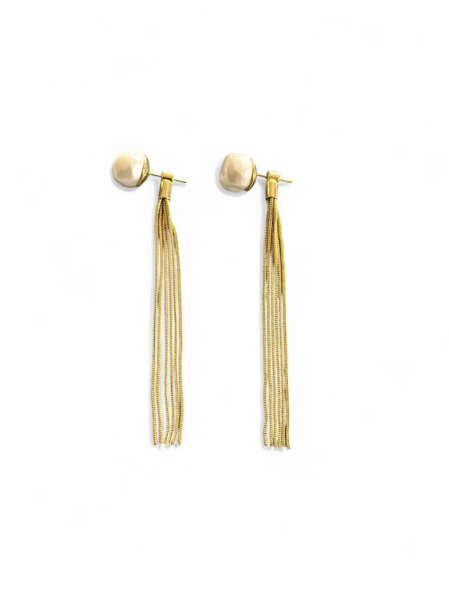 Henna 14K Rhodium Plated Dangle Earrings