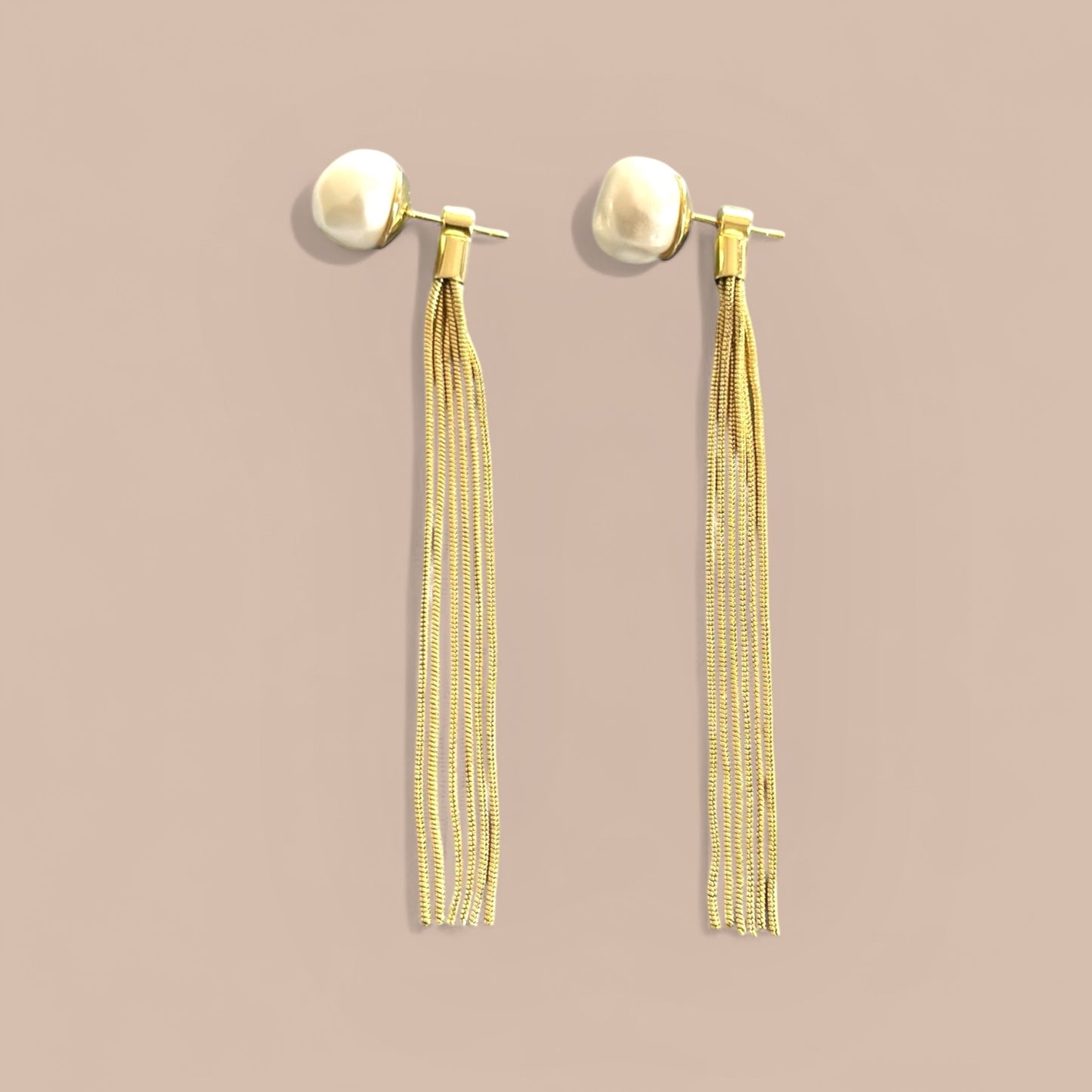 Henna 14K Rhodium Plated Dangle Earrings