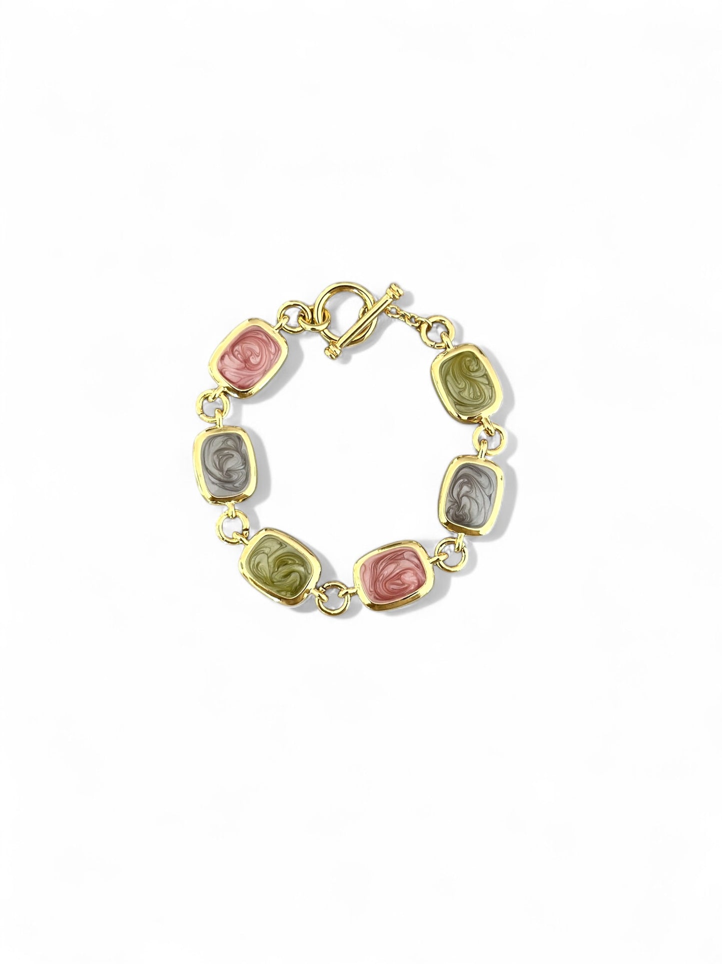 Bayard Green 14K Rhodium Plated Bracelet