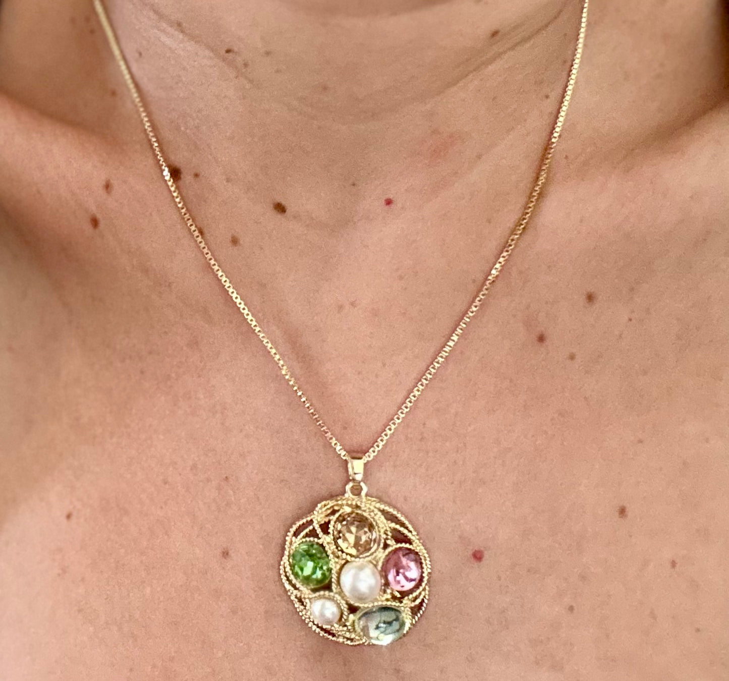 Benica 14K Rhodium Plated Necklace
