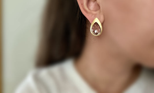 Aerra 14K Gold Plated Swarovski Earrings