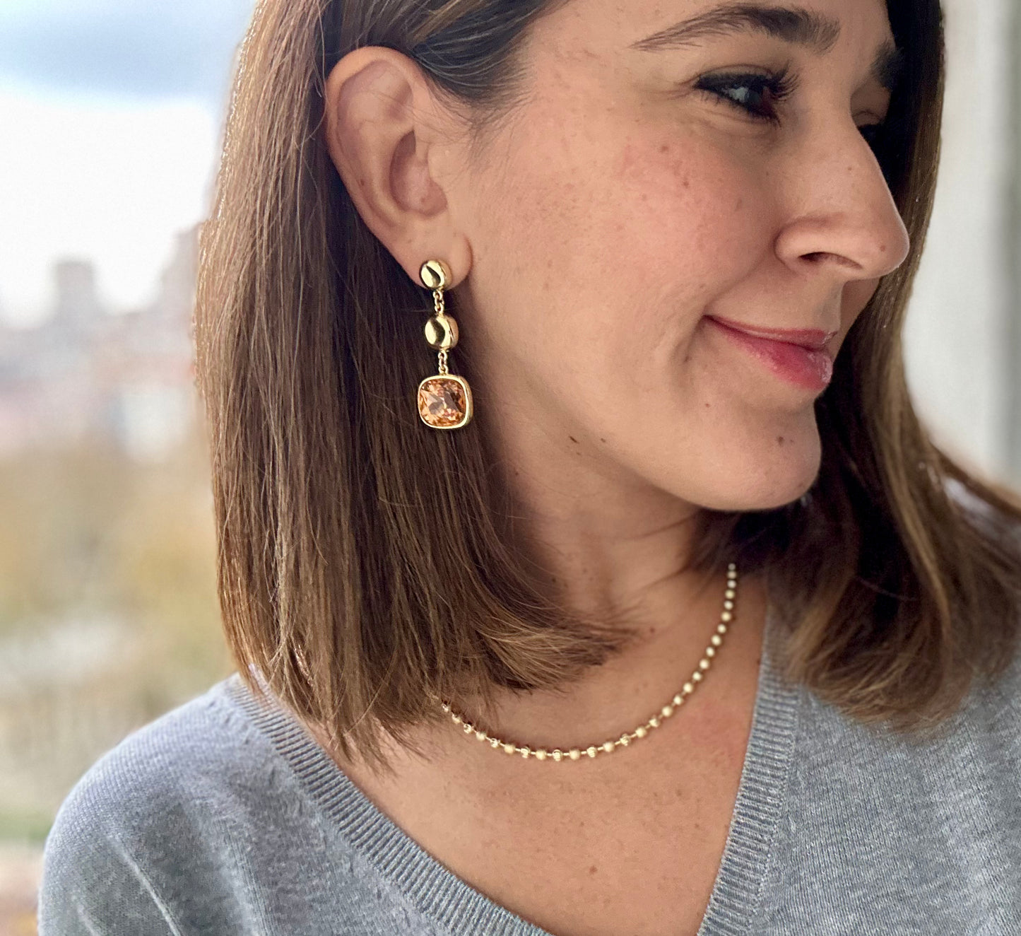 Devito 14K Rhodium Plated Dangle Earrings