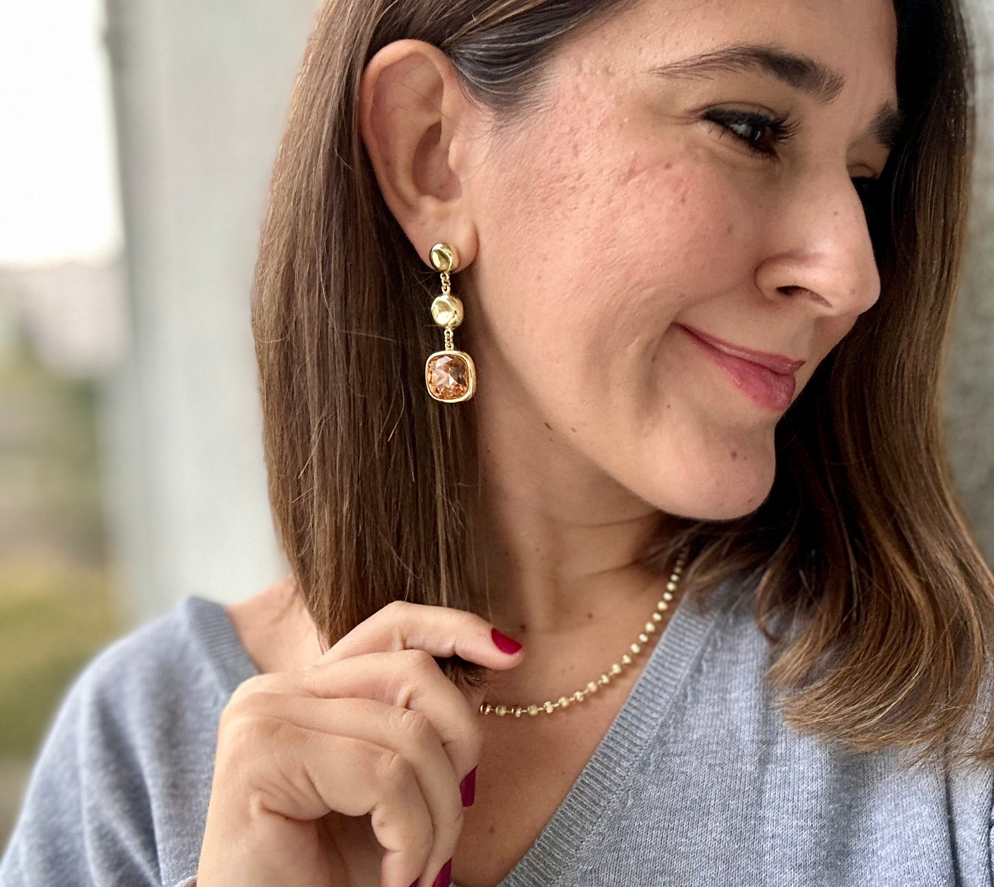 Devito 14K Rhodium Plated Dangle Earrings
