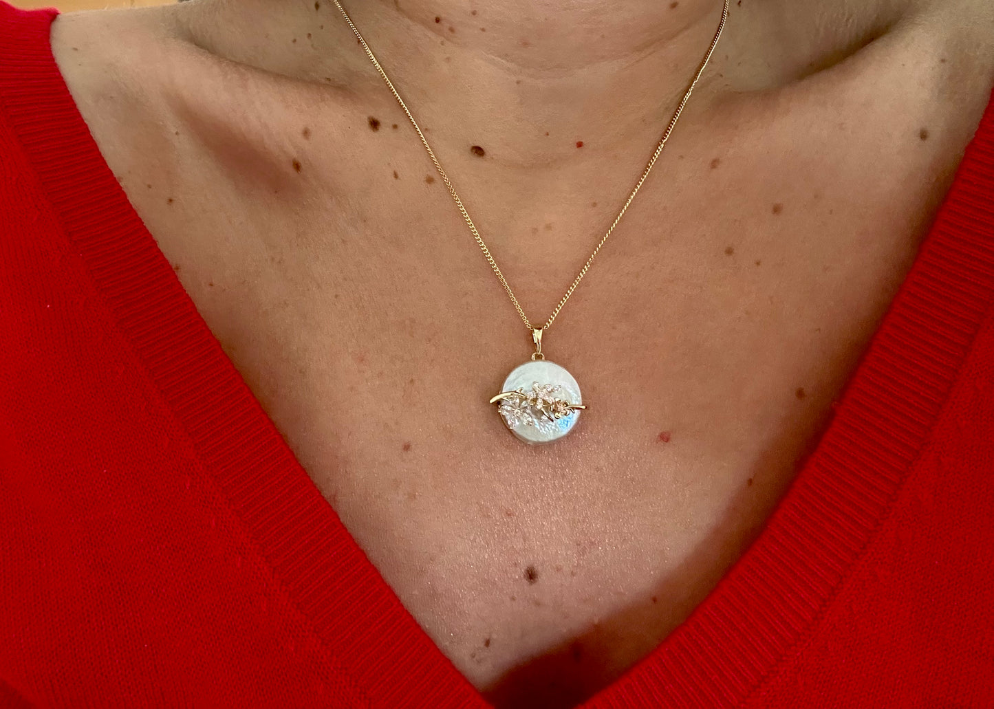 Amara 14K Rhodium Plated Necklace