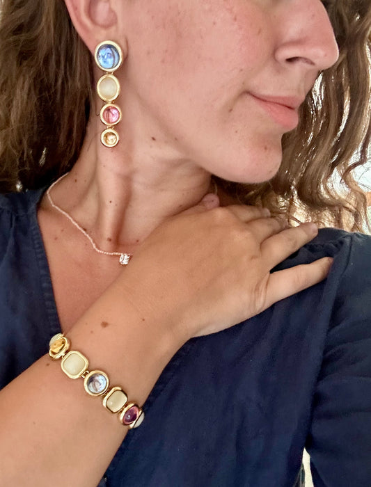 Abrama 14K Rhodium Plated Bracelet