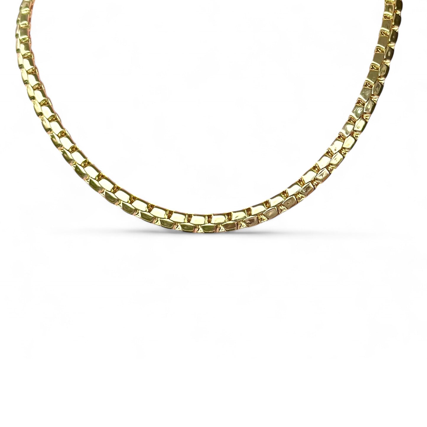 Luna 14K Rhodium Plated Chain