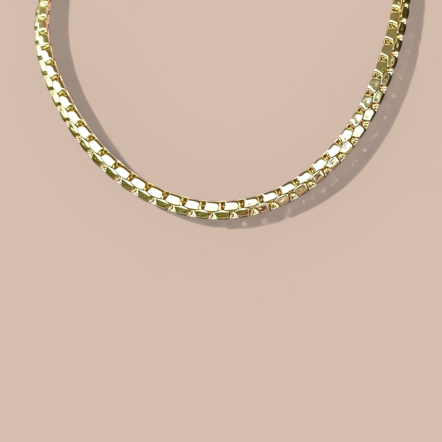 Luna 14K Rhodium Plated Chain