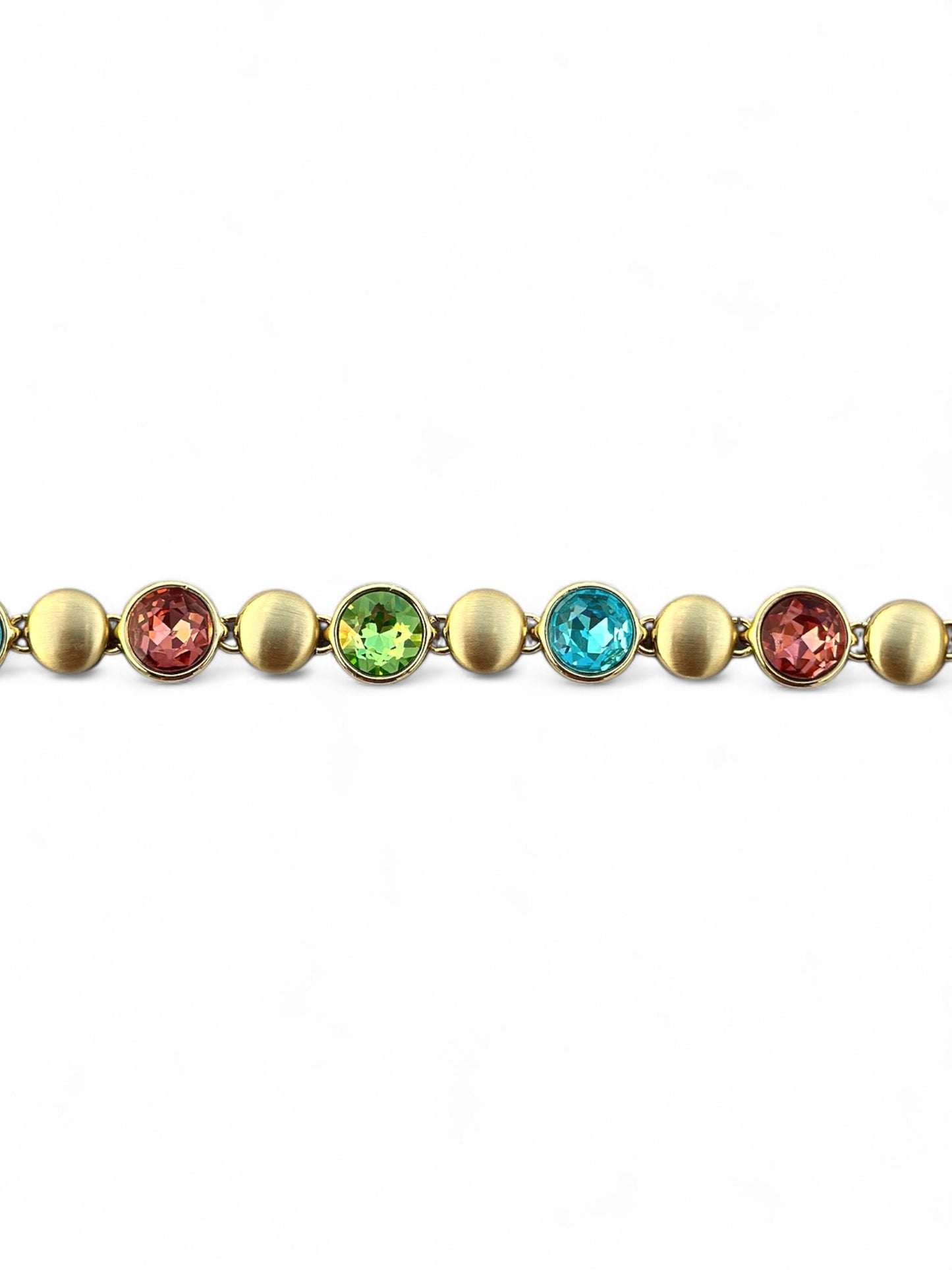 Rainbow Gleam 14K Rhodium Plated Bracelet