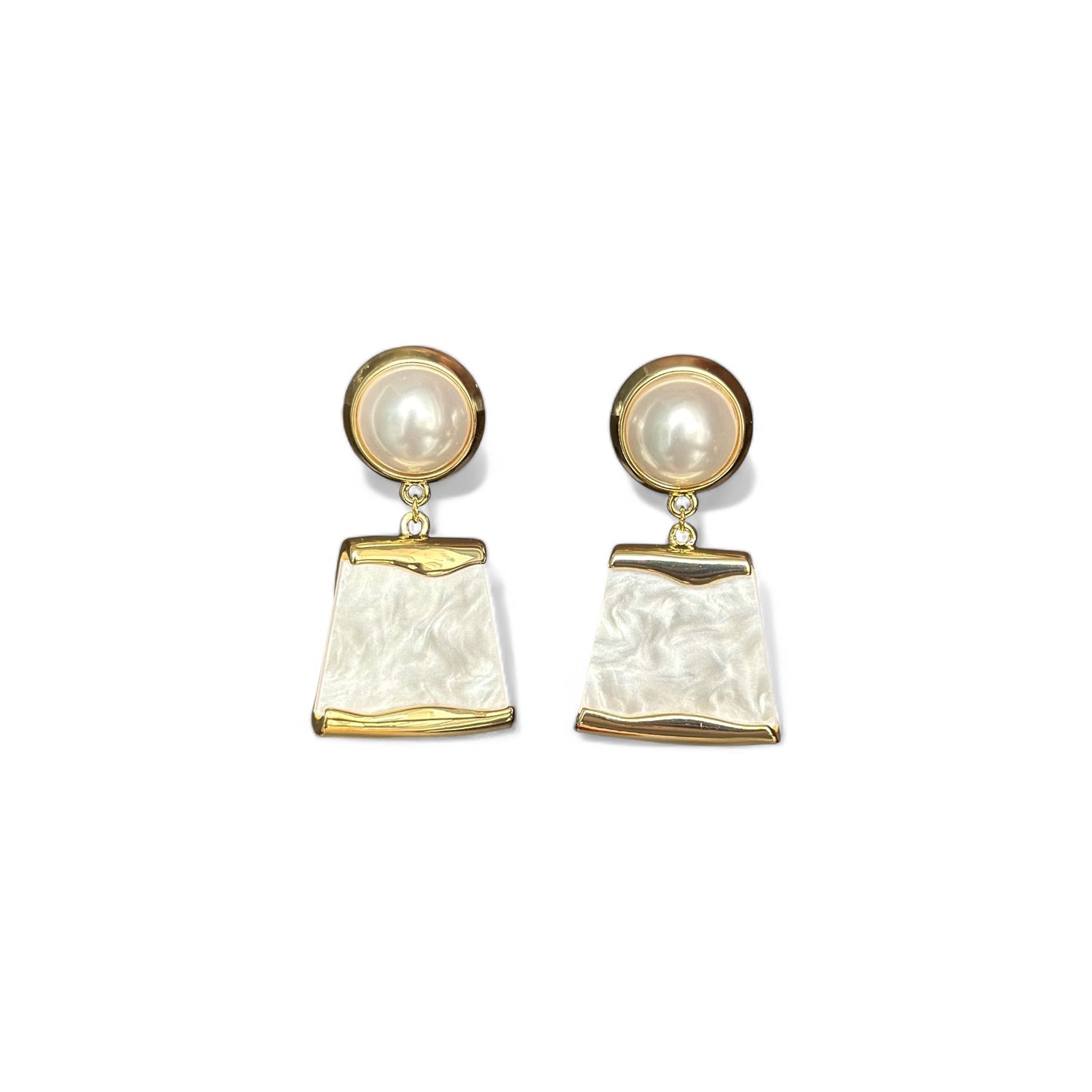 Mia 14K Rhodium Plated Dangle Earrings