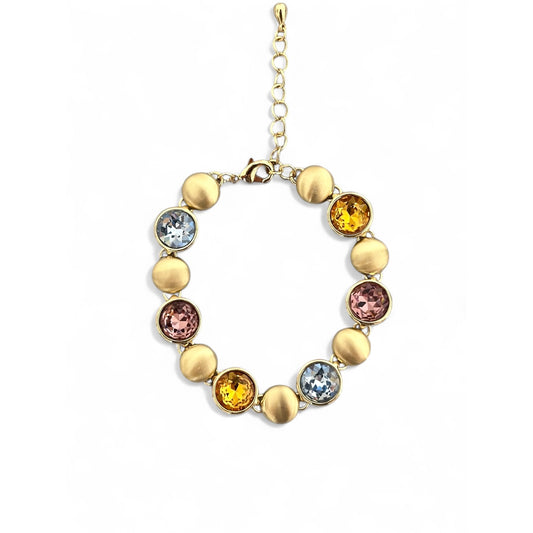 Rainbow Gleam Deep Plum 14K Rhodium Plated Bracelet