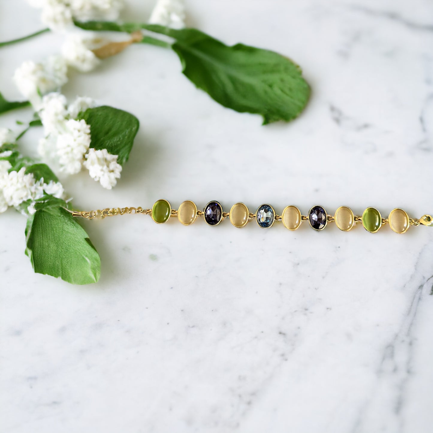 Blue Dream 14K Rhodium Plated Bracelet