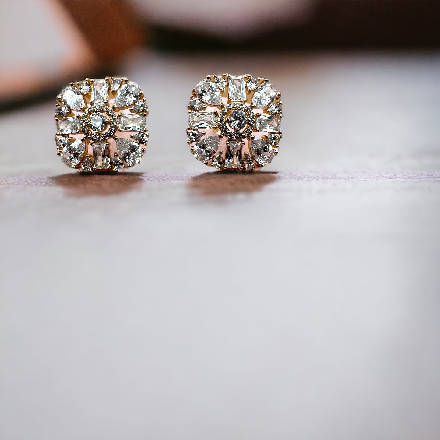 Eternal Journey 18K Rose Color Earrings
