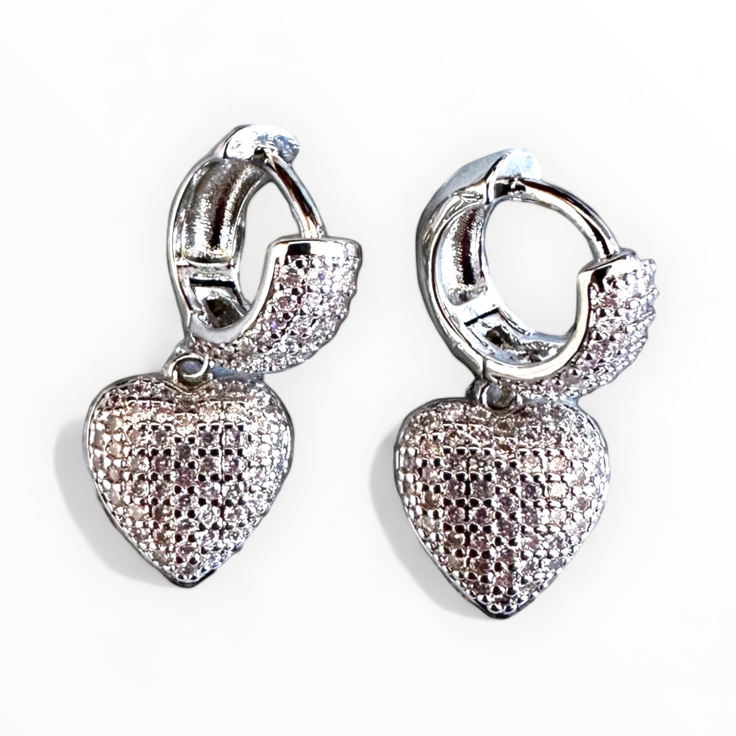 Moonlight Dream White Heart Earring