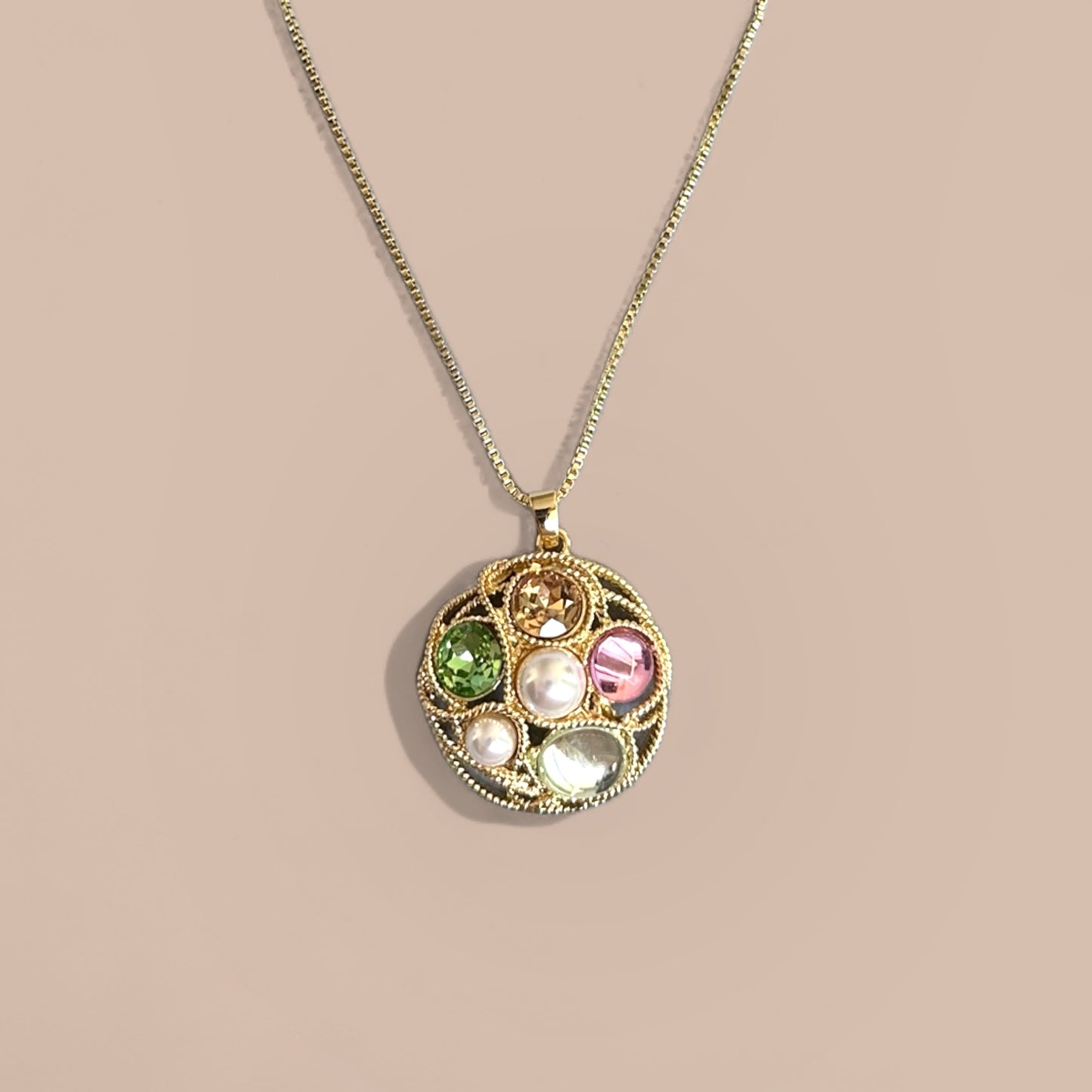 Benica 14K Rhodium Plated Necklace