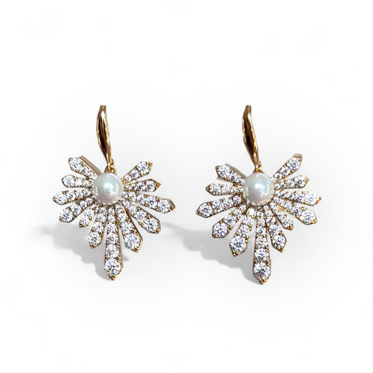 Sunshine Sparkle 18K Rengi Kaplama Sallantılı Küpe