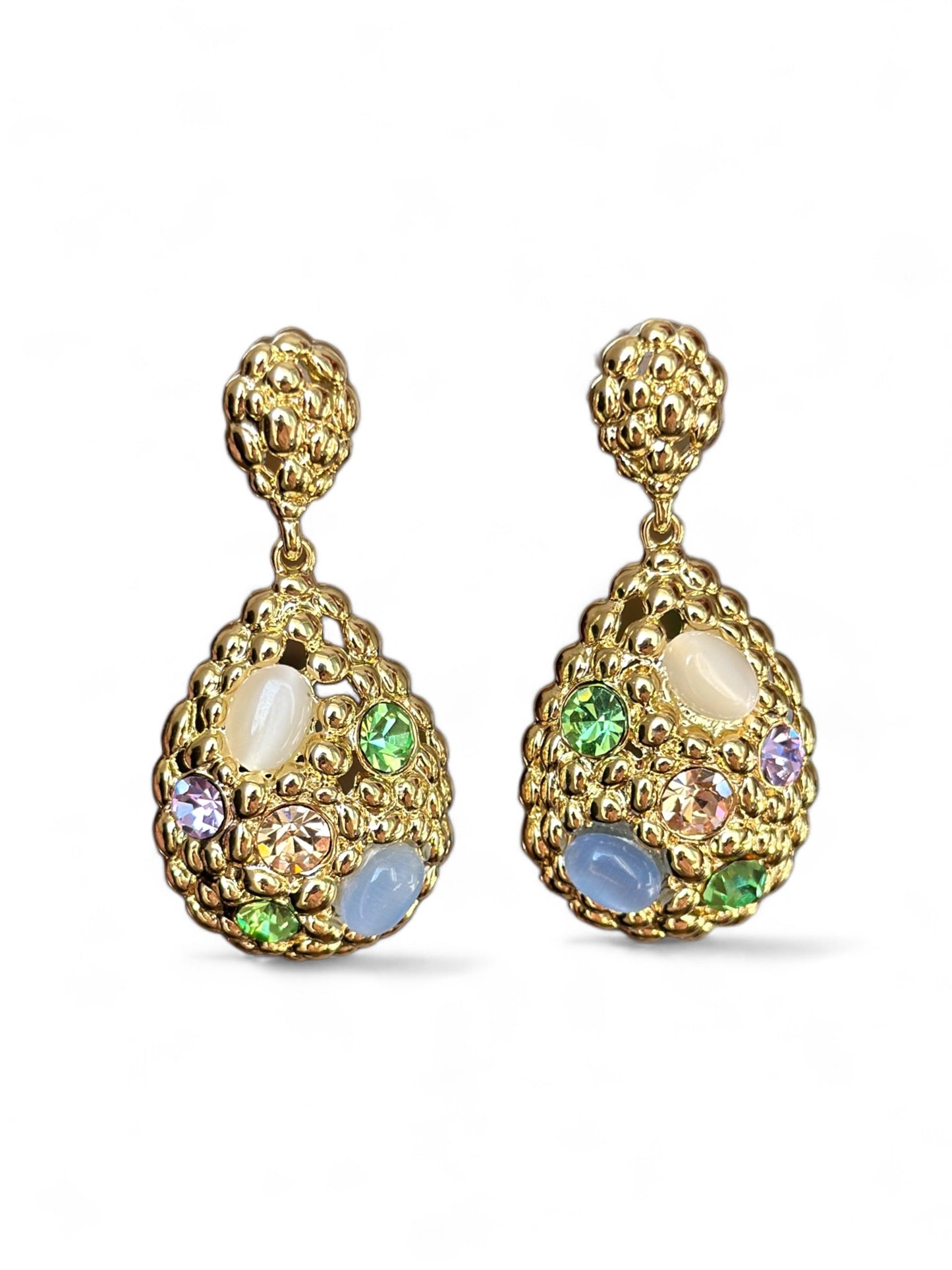 Bianna Blue 14K Color Rhodium Plated Earrings