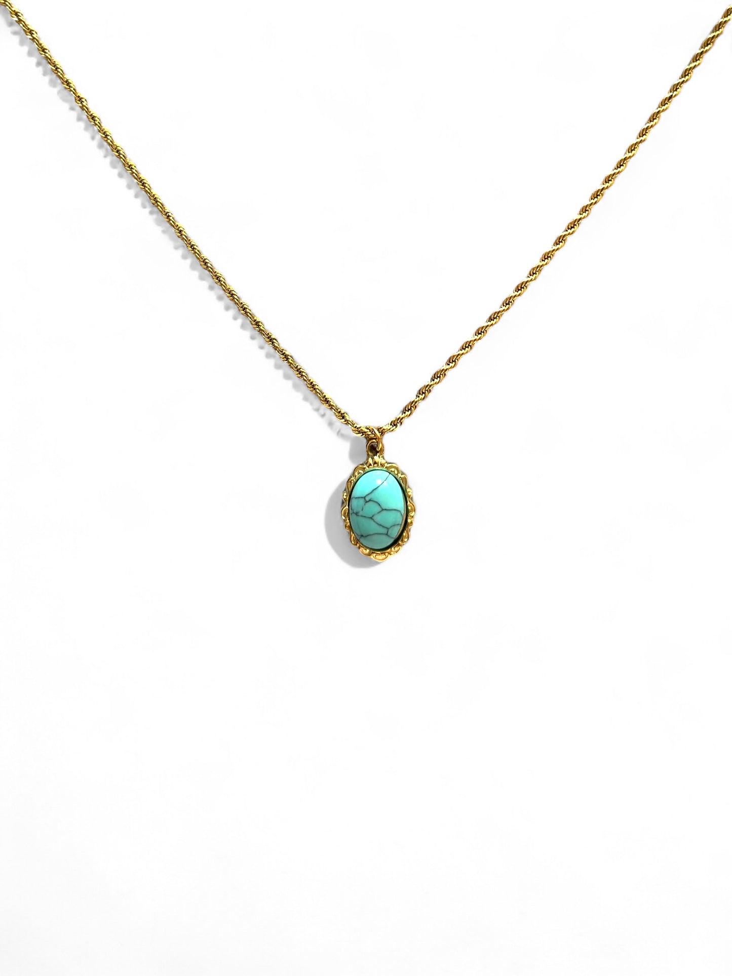 Nano Turquoise Steel Necklace