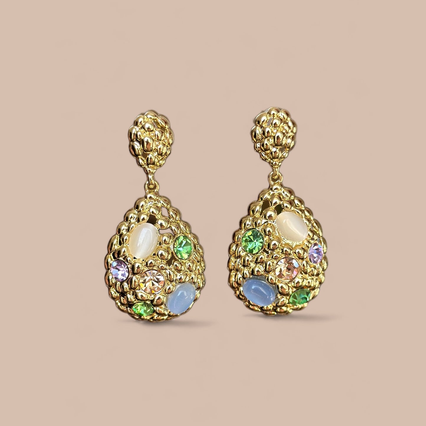 Bianna Blue 14K Color Rhodium Plated Earrings