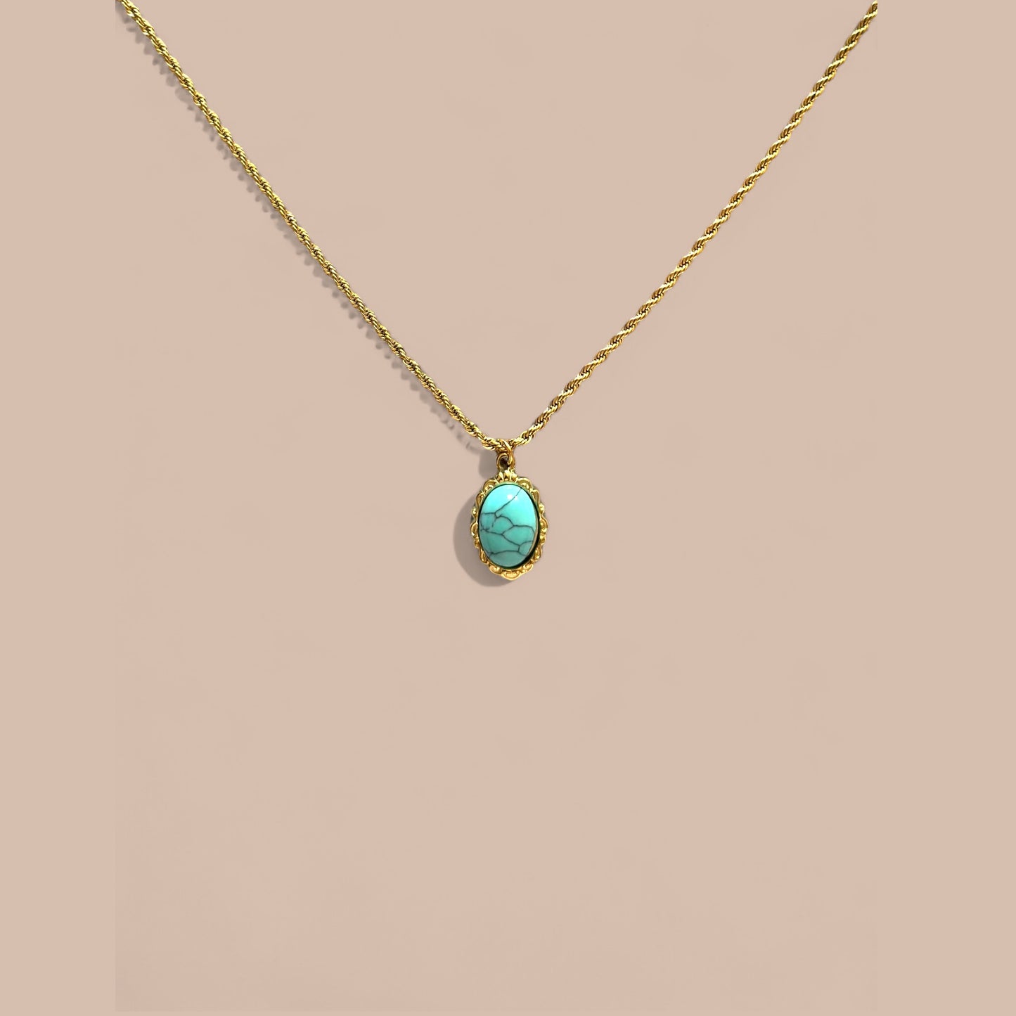 Nano Turquoise Steel Necklace
