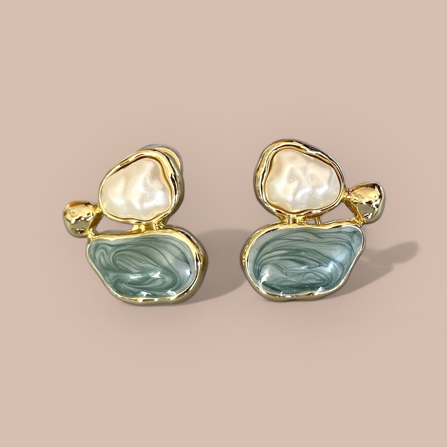 Bayard Green 14K Rhodium Plated Earrings