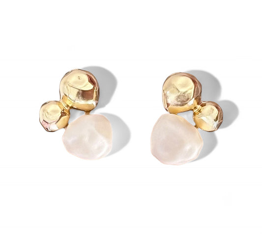 Bella 14K Rhodium Plated Earrings