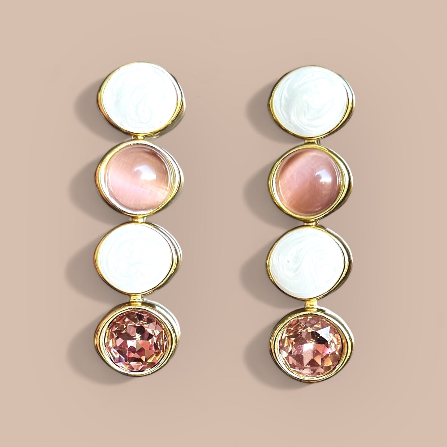 Mara 14K Rhodium Plated Earrings