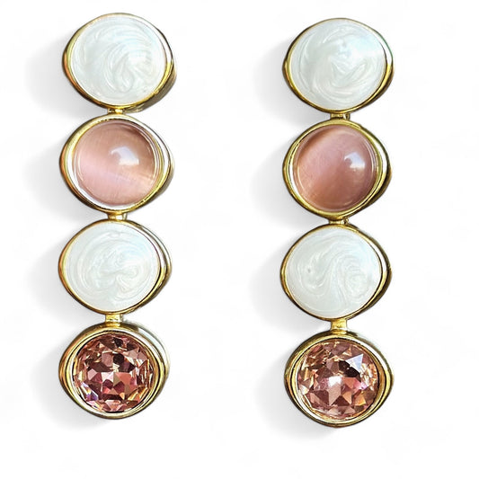 Mara 14K Rhodium Plated Earrings