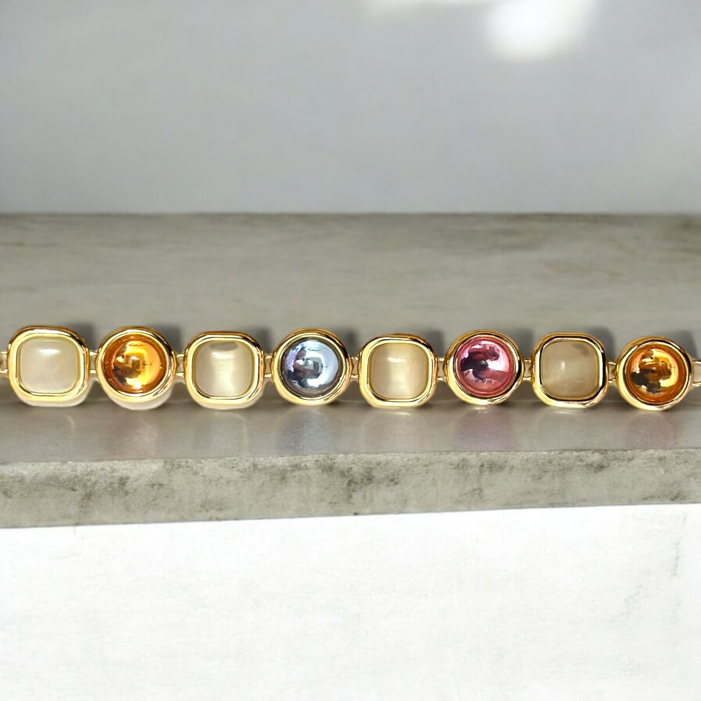 Abrama 14K Rhodium Plated Bracelet