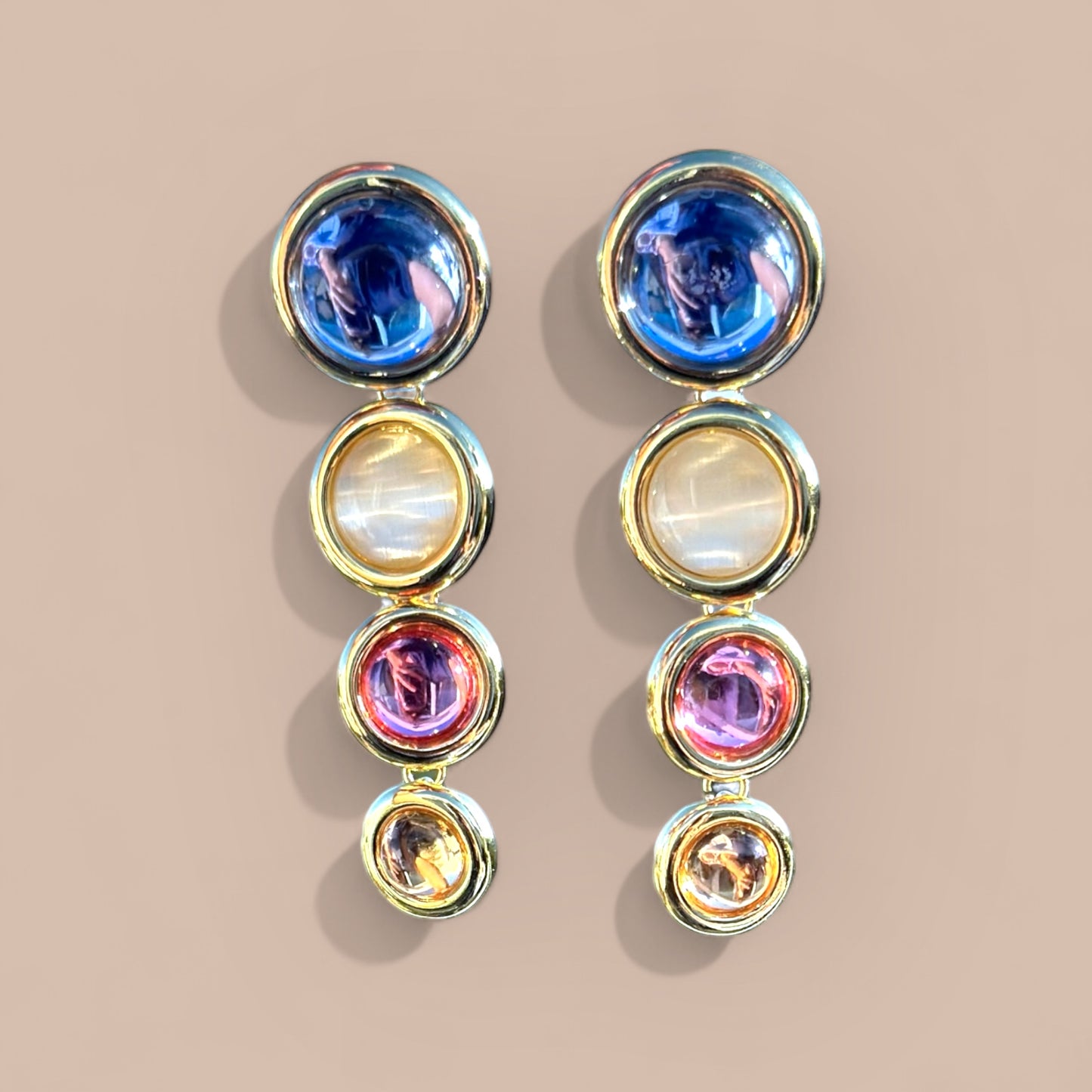 Abrama 14K Rhodium Plated Earrings