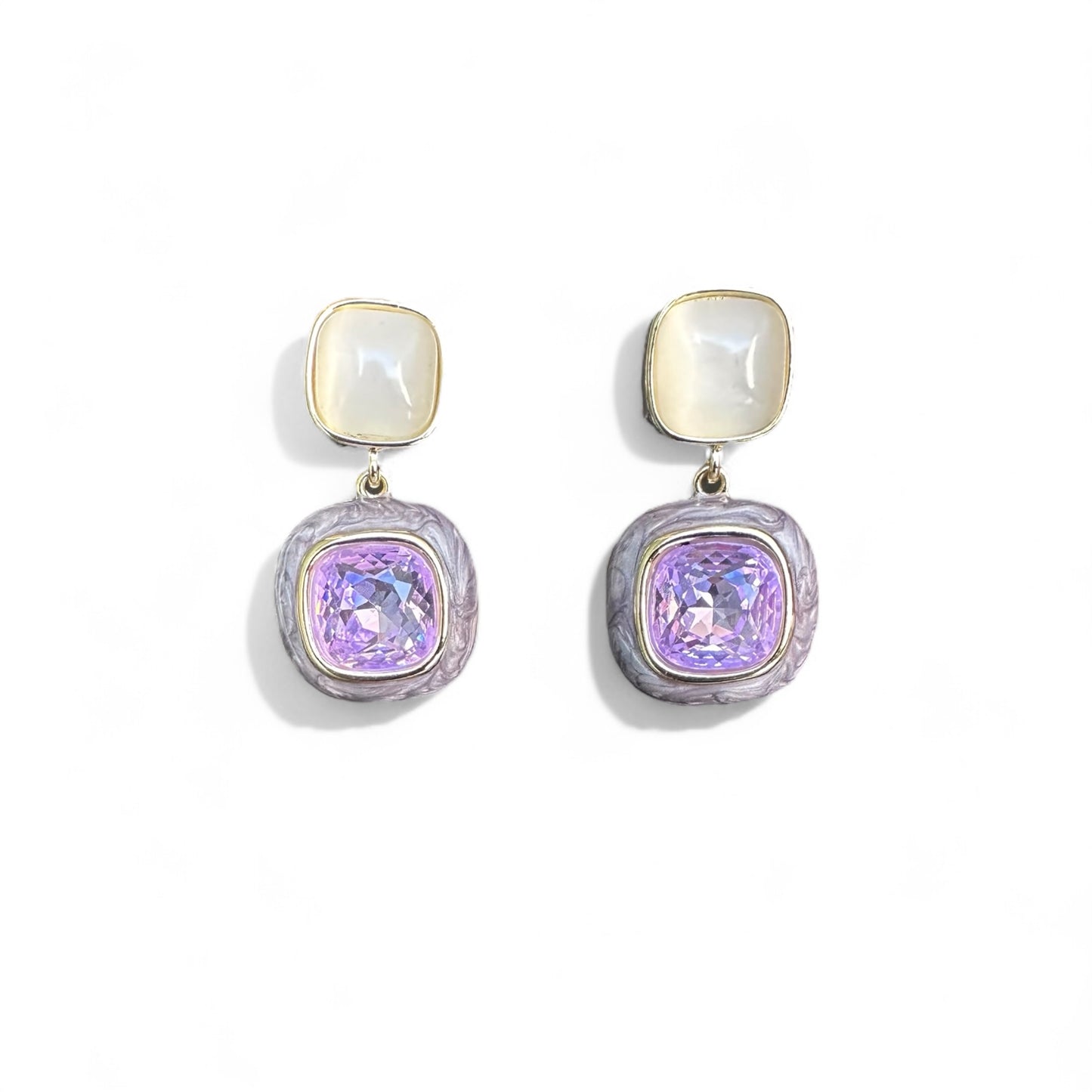 Nano 14K Rhodium Plated Dangle Earrings
