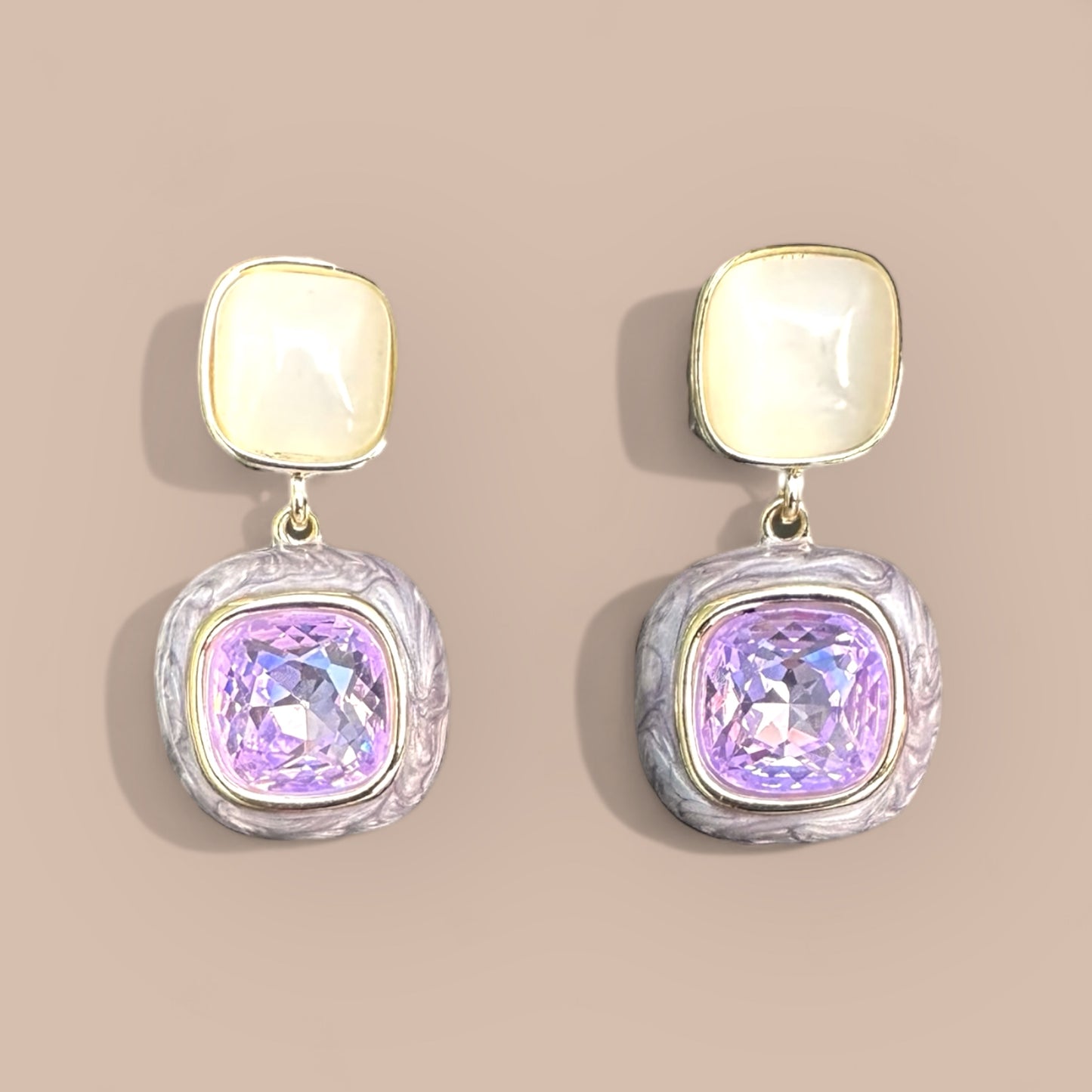 Nano 14K Rhodium Plated Dangle Earrings